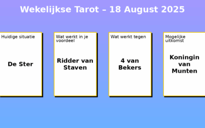 Wekelijkse Tarot – 18-08-2025